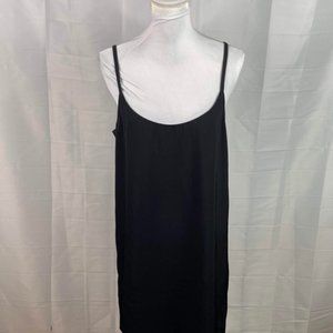 everlane women slip dress size 10  black